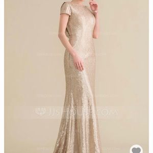 Trumpet/Mermaid Scoop Neck Sweep Train Sequined